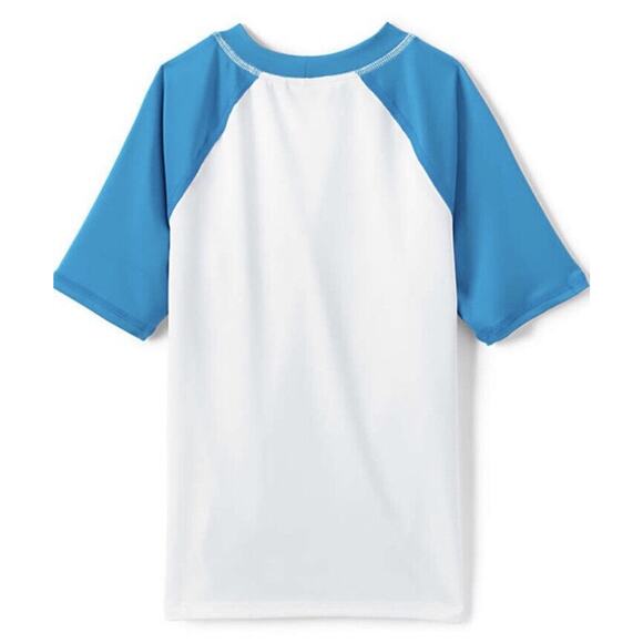 NEW Lands' End Boys Rash Guard Swim‎ Shirt Small (6/7) Short Sleeve UPF 50 NWT - Picture 3 of 8